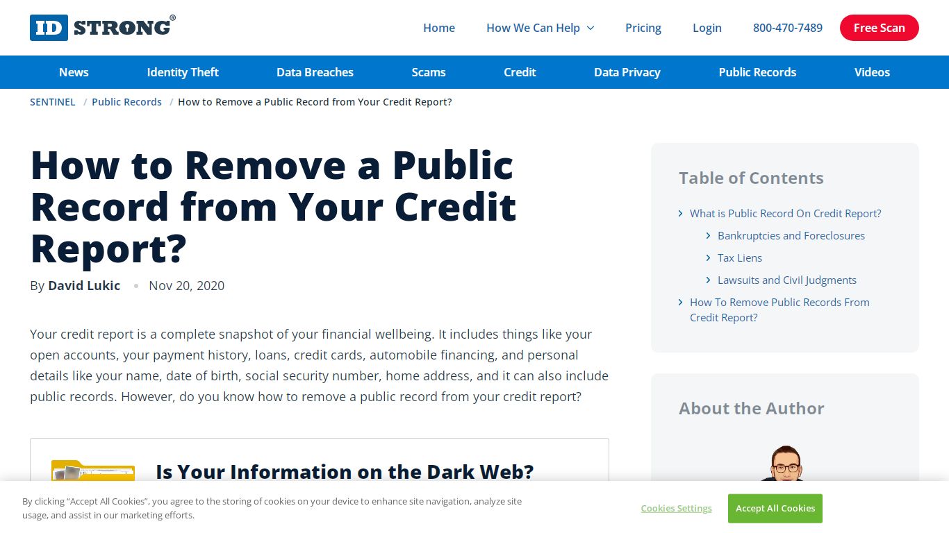 How To Remove Public Records From Credit Report? - IDStrong